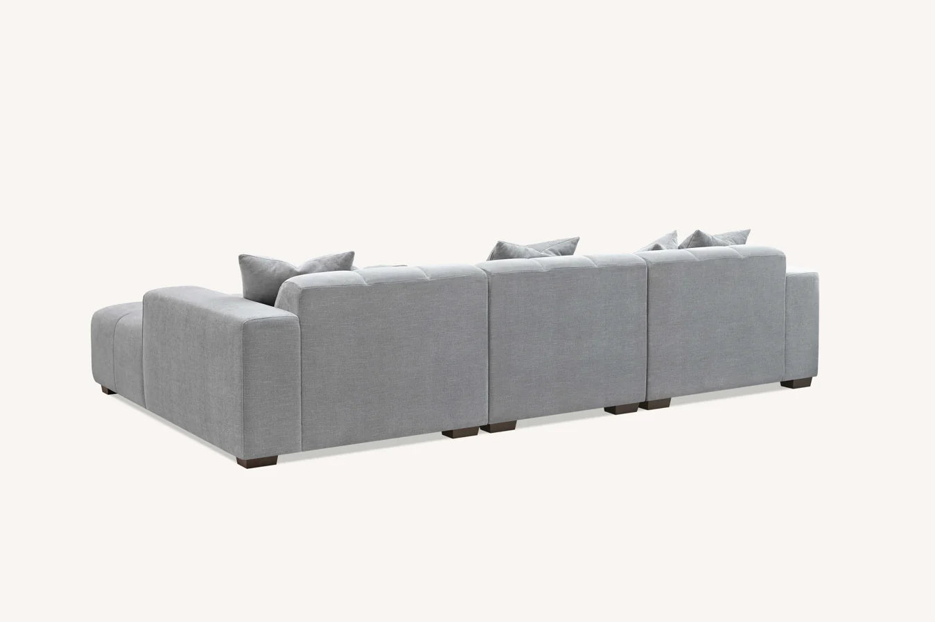 Aluxo Albert Cloudy Grey Boucle Right Hand Corner Sofa | 5 Seater